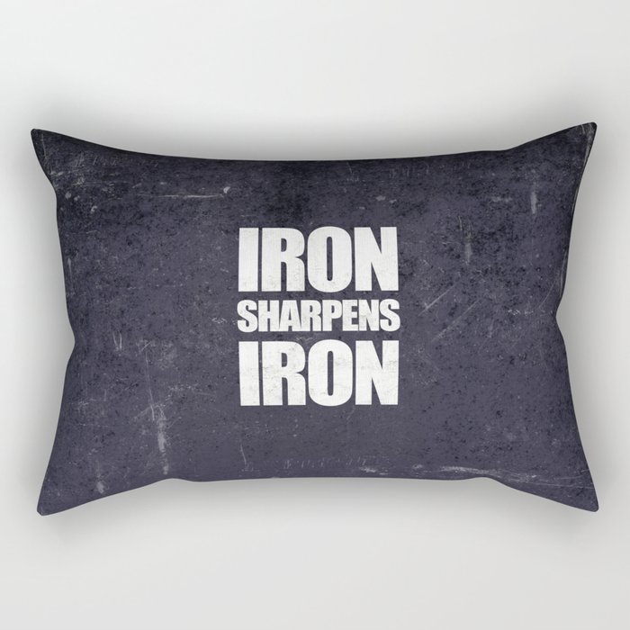 Iron Sharpens Iron - Proverbs 27:17 Rectangular Pillow