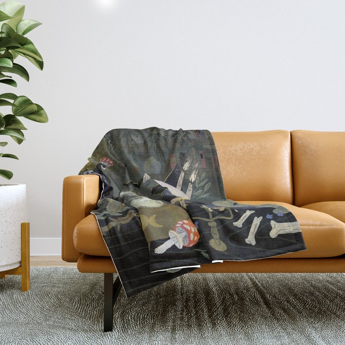 Witches and Potions Throw Blanket
