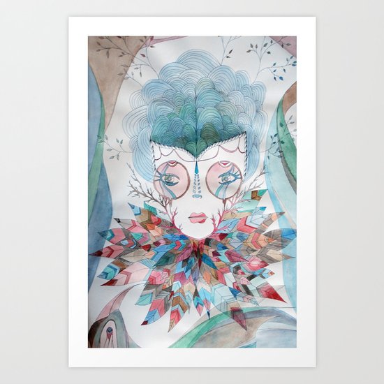 The wind Art Print
