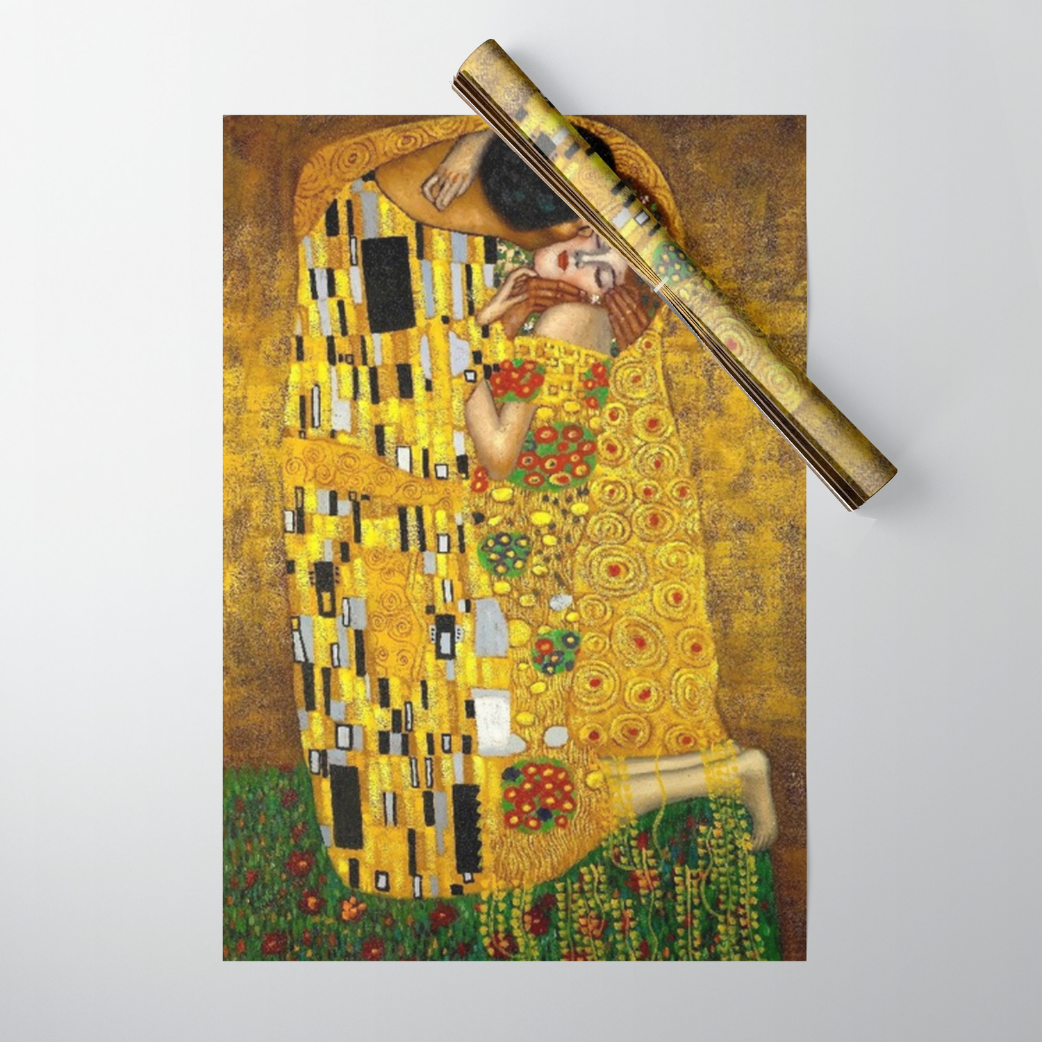 The Kiss Painting Gustav Klimt Wrapping Paper By Historystuff