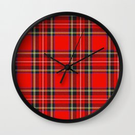 Royal Stewart Tartan Print Wall Clock