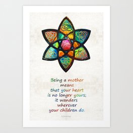 Mother Mom Art - Wandering Heart - By Sharon Cummings Art Print