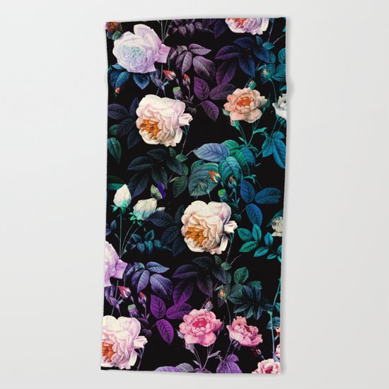 Night Forest Beach Towel
