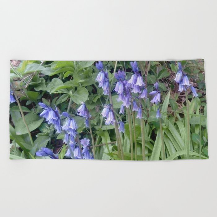 Soft flower 45 : blue flower Beach Towel