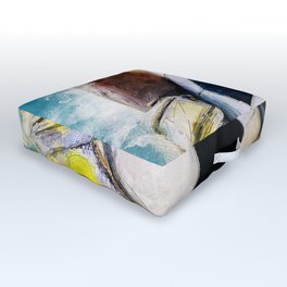 Football watercolor sport art #football #soccer Outdoor Floor Cushion