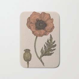 Poppy Bath Mat | Print, Nature, Digital, Flower, Botanical, Other, Poppies, Flowers, Poppy, Floral 