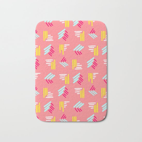 90s Squiggles #society6 #decor #buyart Bath Mat
