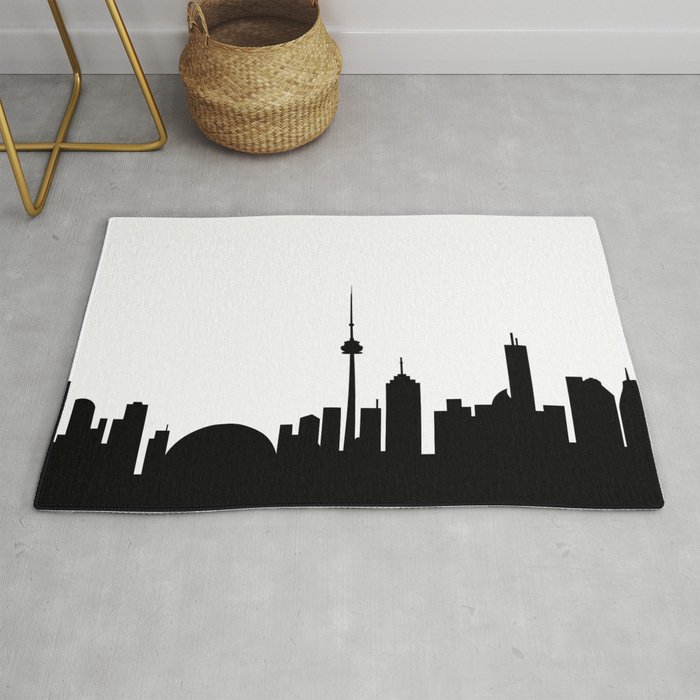 Toronto Skyline - B and W Rug
