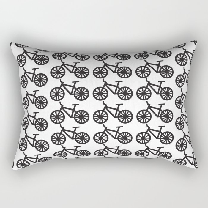 Bicycle Lover Cyclist Print Pattern Rectangular Pillow