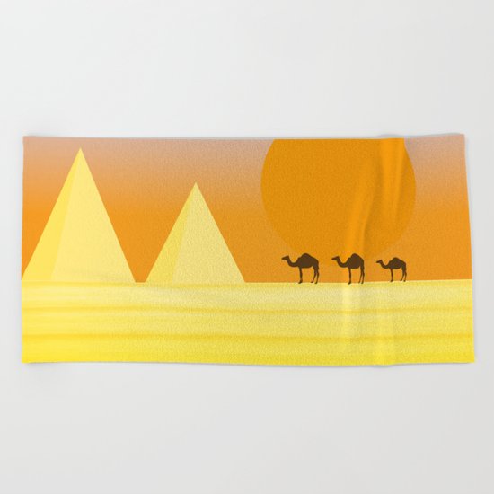 In the desert... Beach Towel