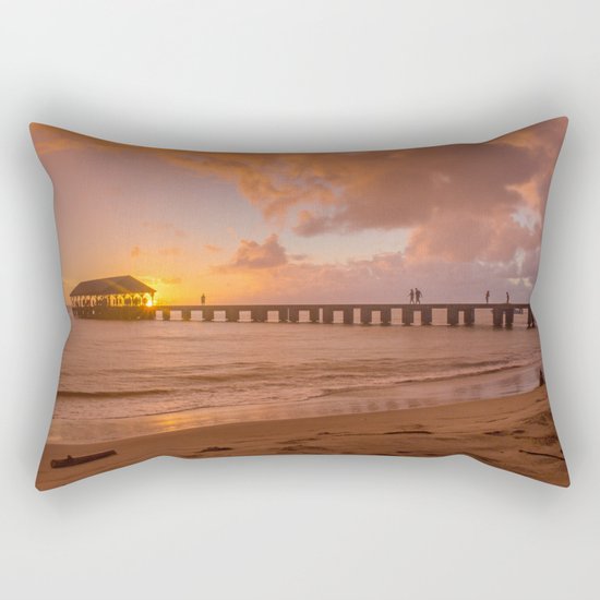 Hanalei Bay, Hawaii Rectangular Pillow