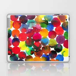 Colored Circles in watercolor Laptop Skin