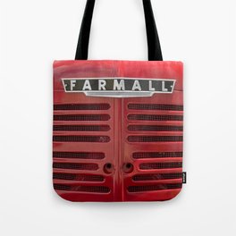 Vintage Farmall M Grill Antique Red Tractor Tote Bag