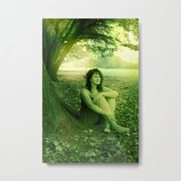 Forest fairy Metal Print | People, Nature, Mixed Media, Landscape 