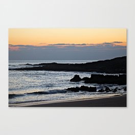 Sunset Seashore Coastal Rocks Seascape Canvas Print