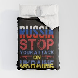 Russia Stop Your Attack On Ukraine Comforter