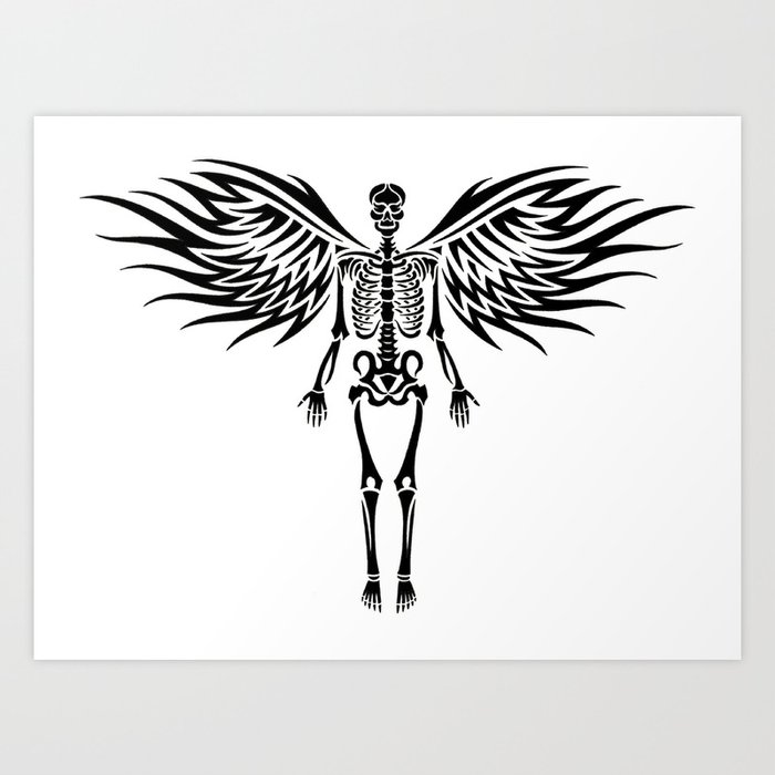 skeleton angel tattoo