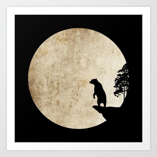 Bear Night Art Print