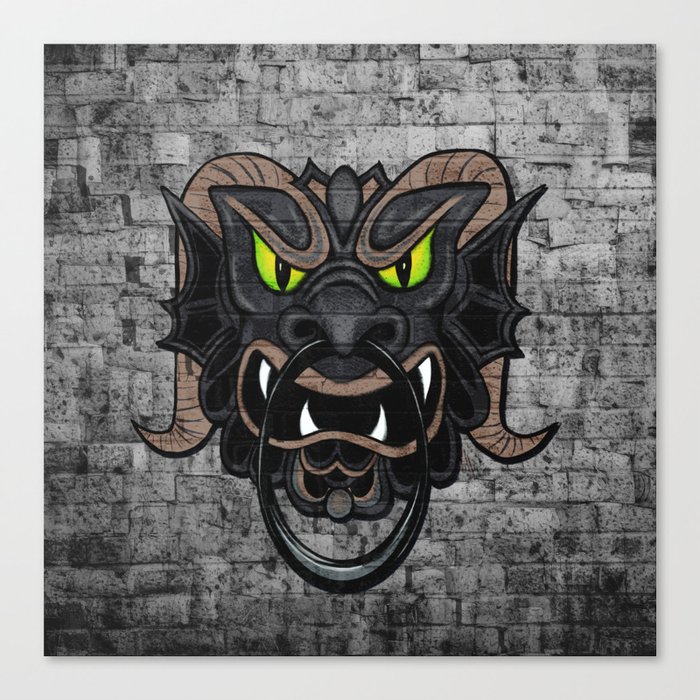 Gargoyle Wall Canvas Print