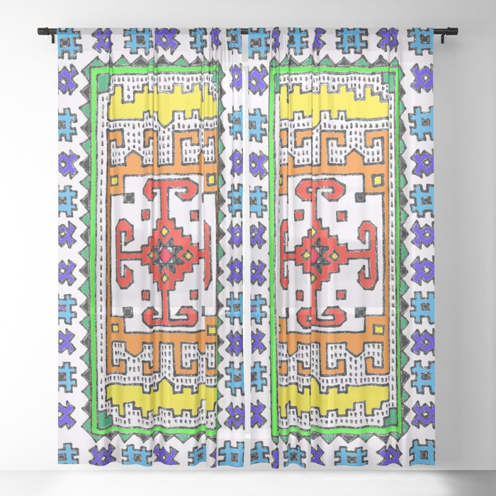 Bohemian rug 24. Sheer Curtain