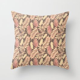 Seamless pattern with exotic tropical leaves Throw Pillow