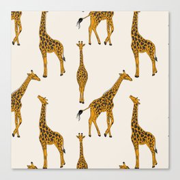 Giraffe yellow Canvas Print