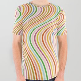 Abstraction_RAINBOW_COLORFUL_JOY_PATTERN_CURVE_POP_ART_0712A All Over Graphic Tee