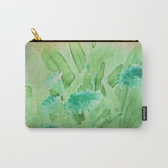 Elegant Soft Watercolor Floral Carry-All Pouch