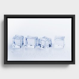 Ice Cubes Framed Canvas