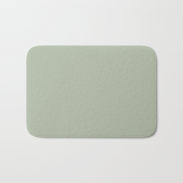 Mellow Sage Green Solid Color Pairs To Benjamin Moore Salisbury Green HC-139 Bath Mat