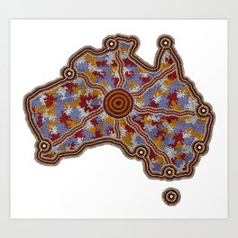 Aboriginal Australia - Authentic Aboriginal Art Art Print