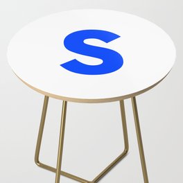 letter S (Blue & White) Side Table