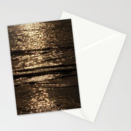 Calm Sepia Ocean Waves Stationery Card