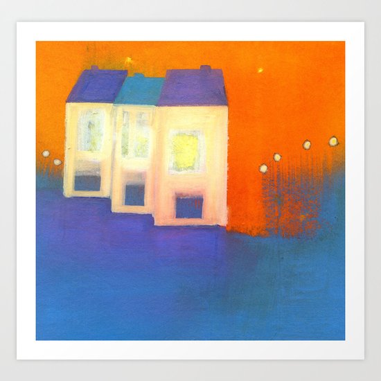 three houses Art Print