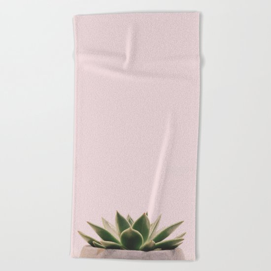Succulent pink Beach Towel