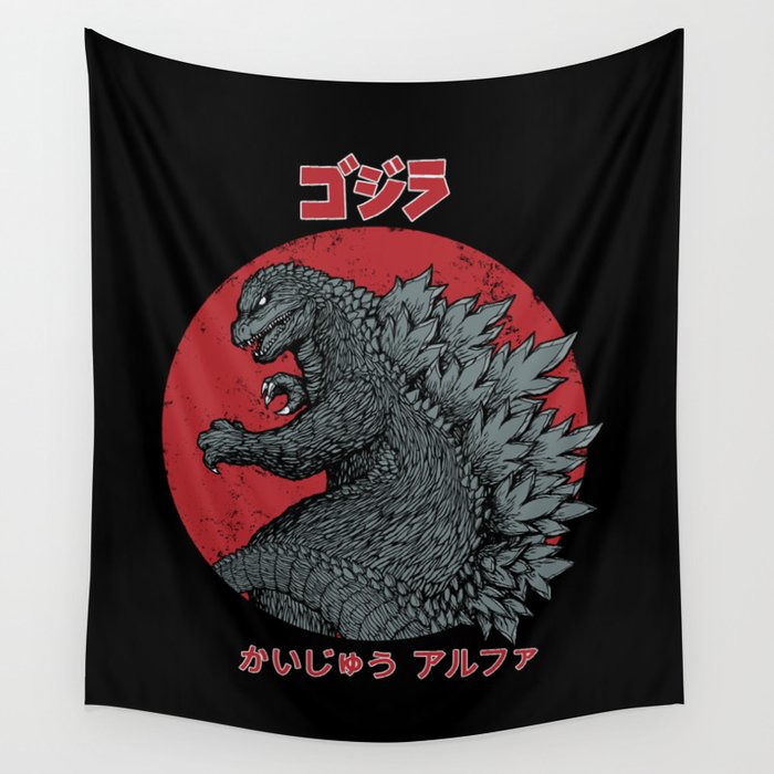Gojira Kaiju Alpha Wall Tapestry