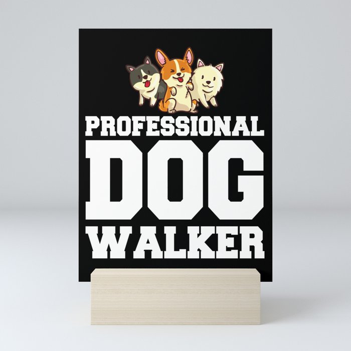 Dog Sitting Walking Dog Walker Pet Sitter Mini Art Print