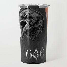 The Satanic Metal Crow Travel Mug