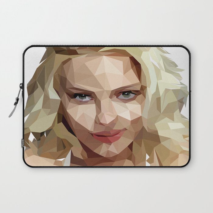 Scarlett Johansson Low Poly Art Laptop Sleeve