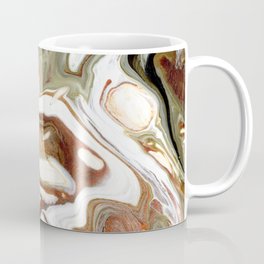 Umber Ochre Sage White Coffee Swirl Coffee Mug