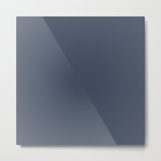 Dark Slate Blue Gray Metal Print