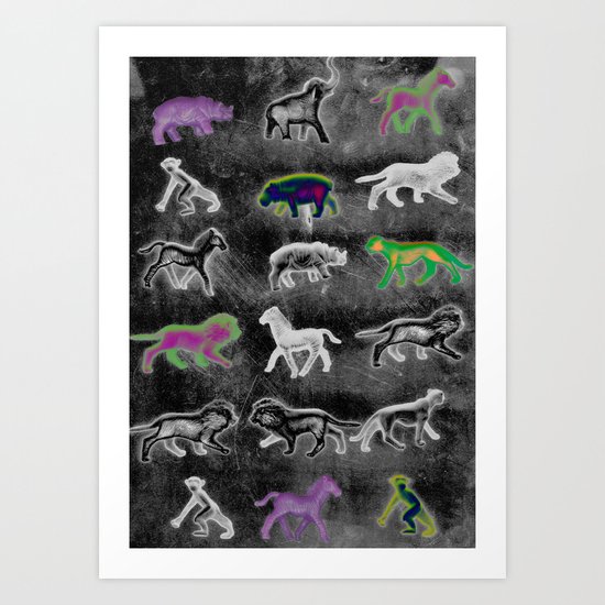 Directional Animals Art Print