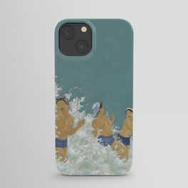 Three Ama Enveloped In A Crashing Wave iPhone Case