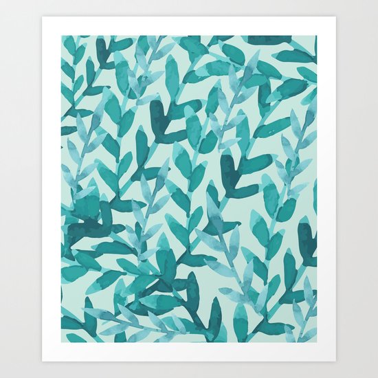 Lush Blue Art Print