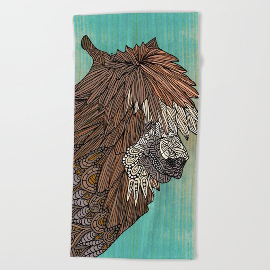 Ornate Llama Beach Towel