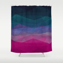 Rainbow Triangles Geometry Shower Curtain