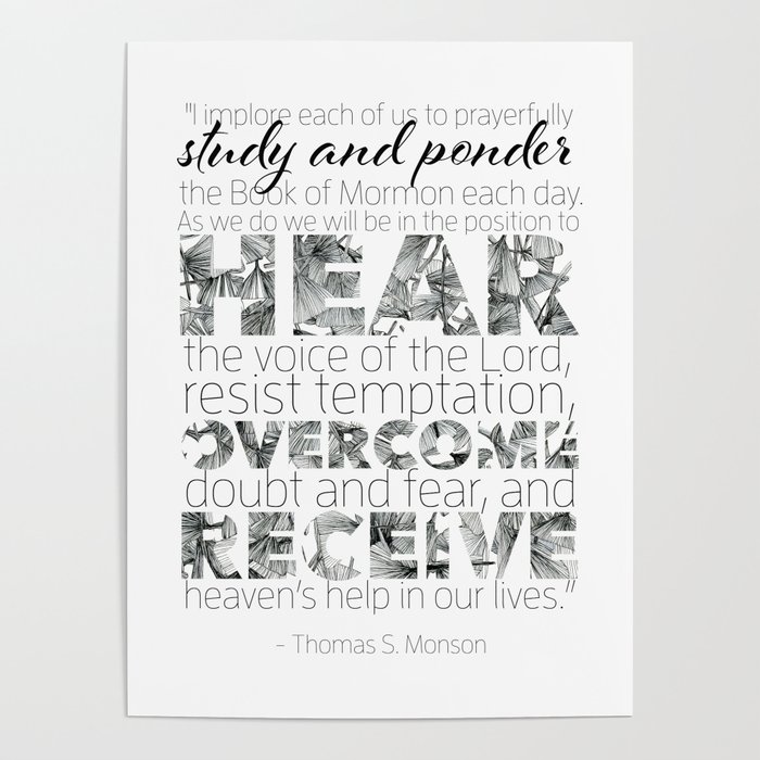 Book of Mormon Quote, Graphic Design Poster