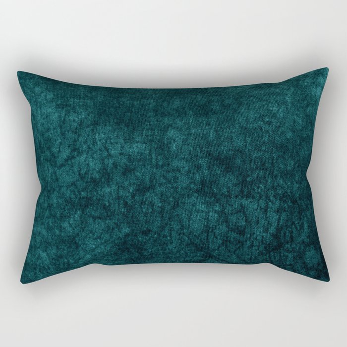 Teal Velvet Rectangular Pillow