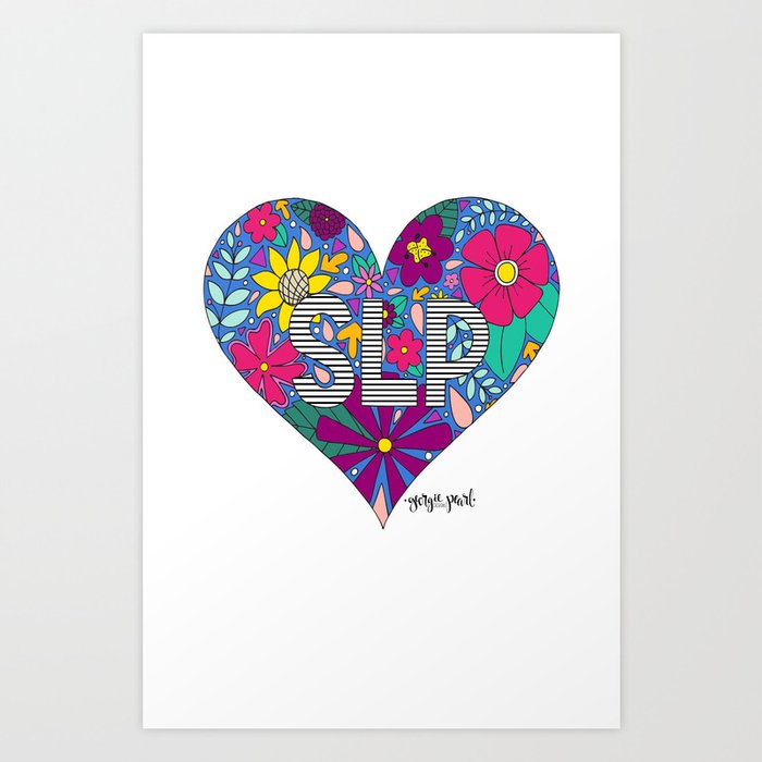 Whimsical Heart SLP Art Print