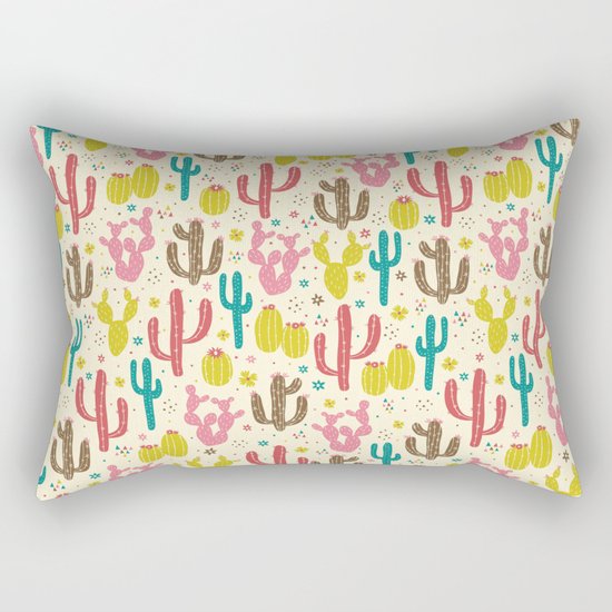 Prickly Cactus Rectangular Pillow